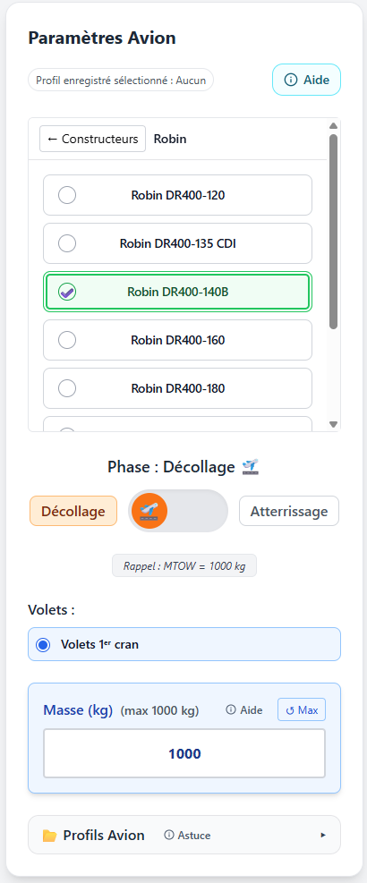 Capture d’écran Perf2Fly