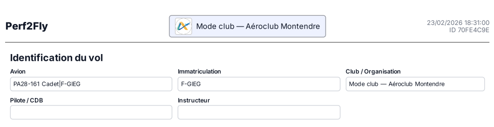 Mode club : export PDF de traçabilité