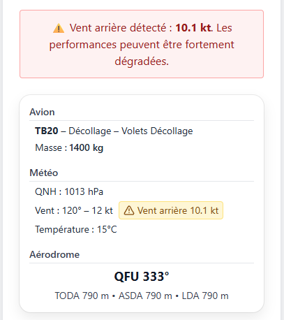 Capture Perf2Fly : résultat lisible